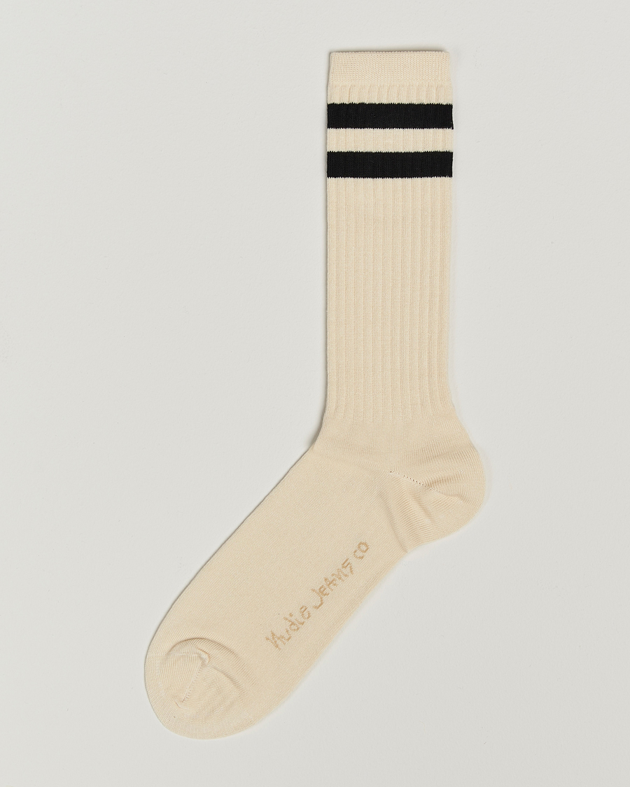Herre | Undertøj | Nudie Jeans | Amundsson Tennis Socks Off White/Black