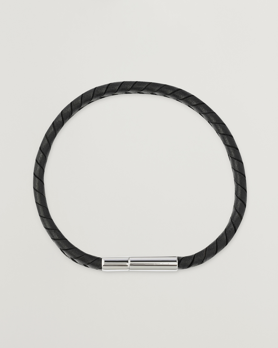 Herre | Paul Smith Two Tone Leather Bracelet Black | Paul Smith | Two Tone Leather Bracelet Black
