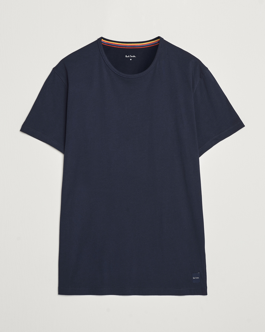 Herre | T-Shirts | Paul Smith | Artist Rib Crew Neck T-Shirt Navy