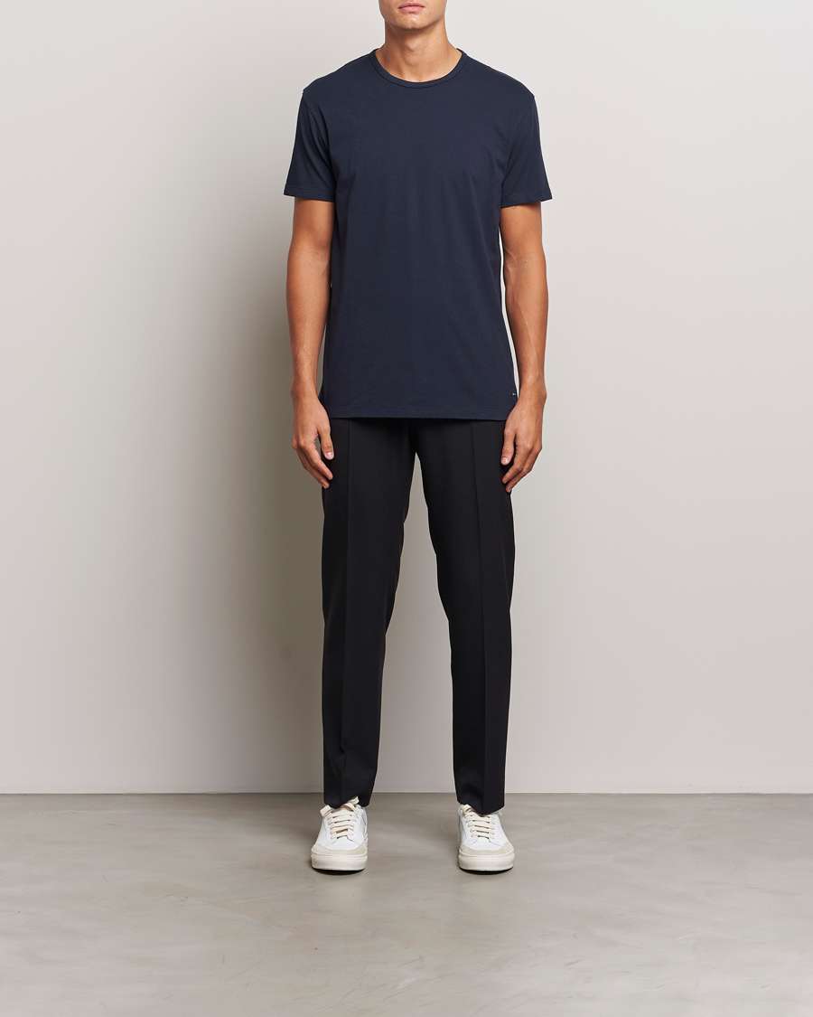 Herre | T-Shirts | Paul Smith | Artist Rib Crew Neck T-Shirt Navy