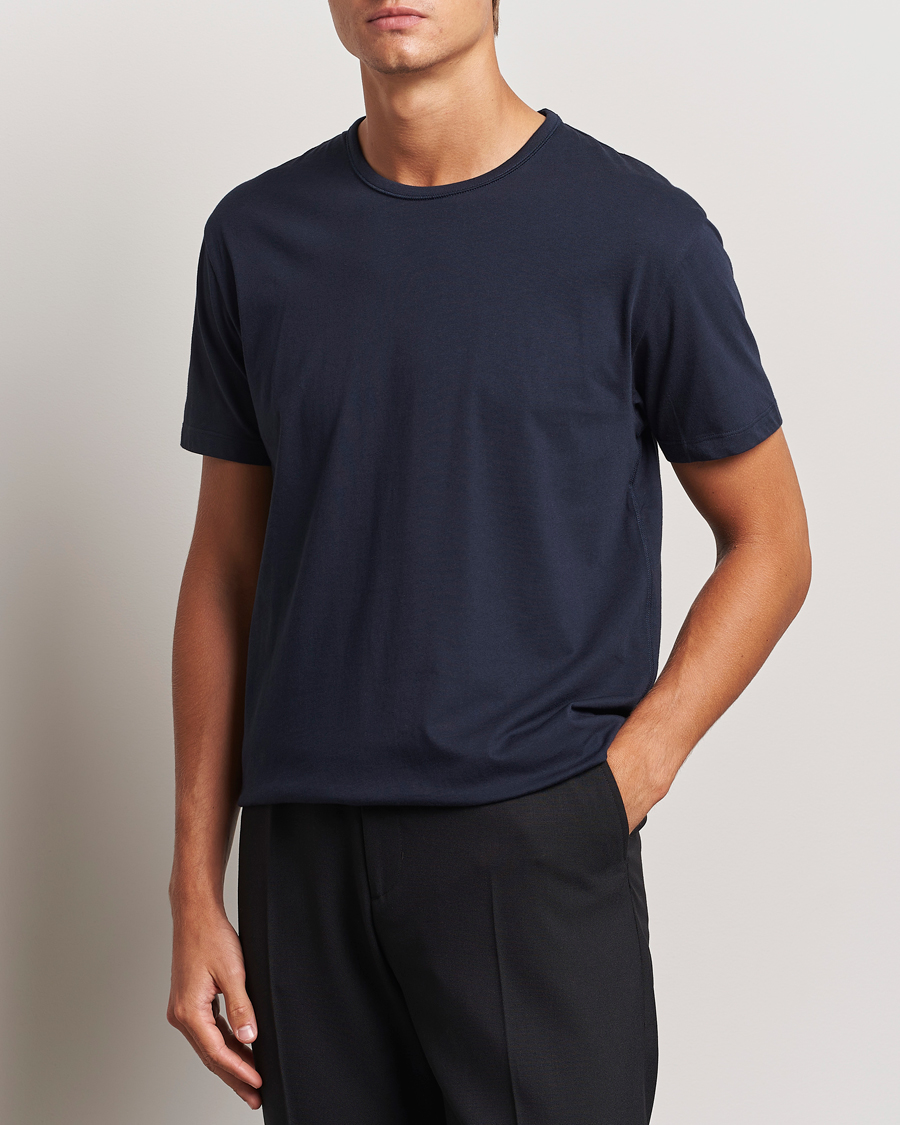 Herre | T-Shirts | Paul Smith | Artist Rib Crew Neck T-Shirt Navy