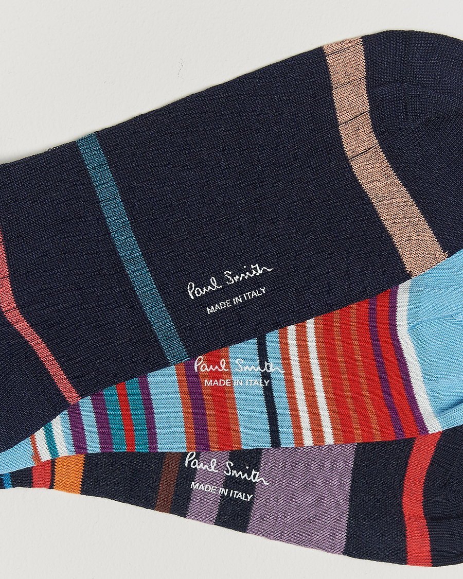 Herre | Undertøj | Paul Smith | 3-Pack Striped Socks Multi