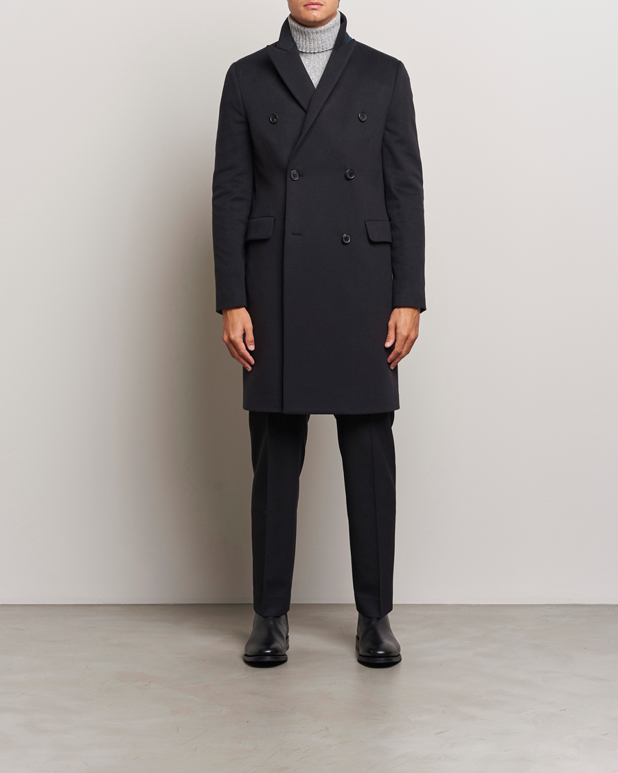 Herre | Jakker | Paul Smith | Wool/Cashmere Double Breasted Coat Black