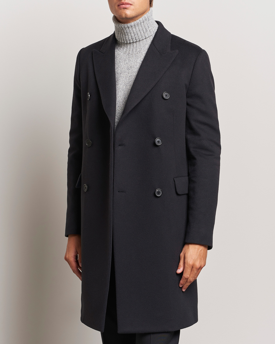 Herre | Jakker | Paul Smith | Wool/Cashmere Double Breasted Coat Black