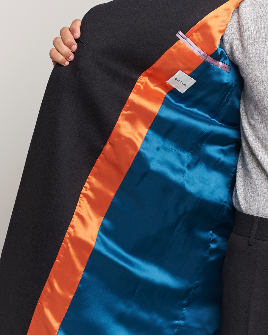 Herre | Jakker | Paul Smith | Wool/Cashmere Double Breasted Coat Black