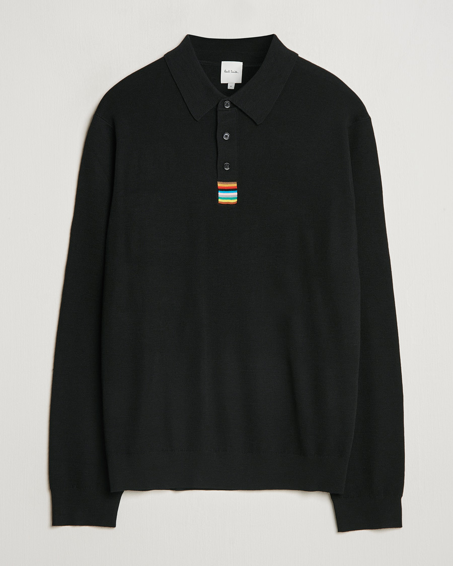 Herre | Trøjer | Paul Smith | Merino Knitted Polo Black