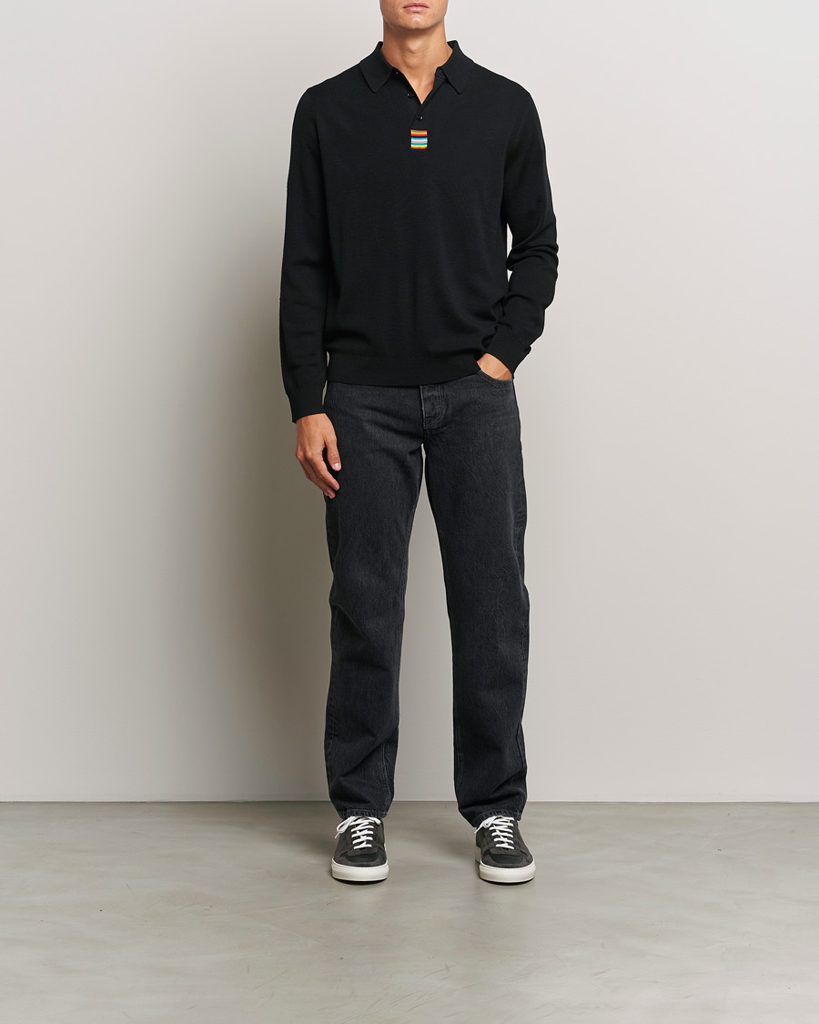 Herre | Trøjer | Paul Smith | Merino Knitted Polo Black