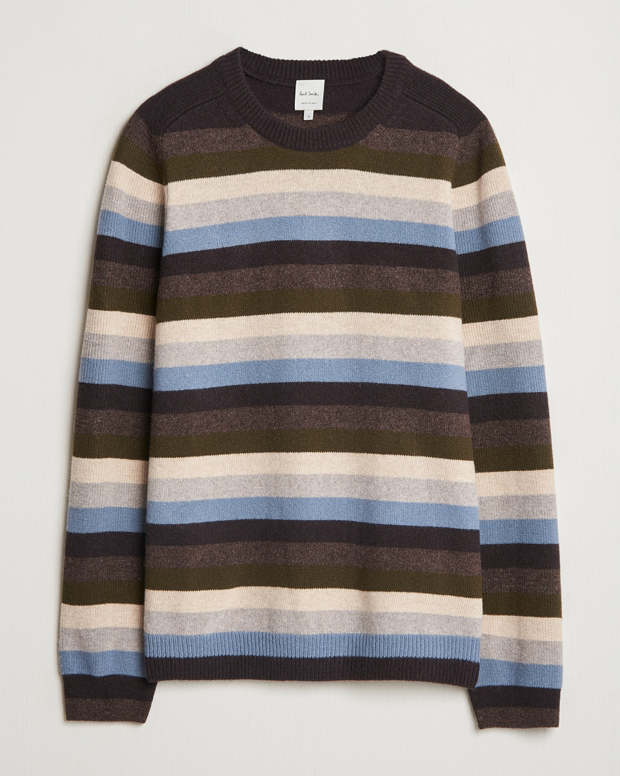 Herre | Trøjer | Paul Smith | Striped Lambswool Knitted Sweater Multi