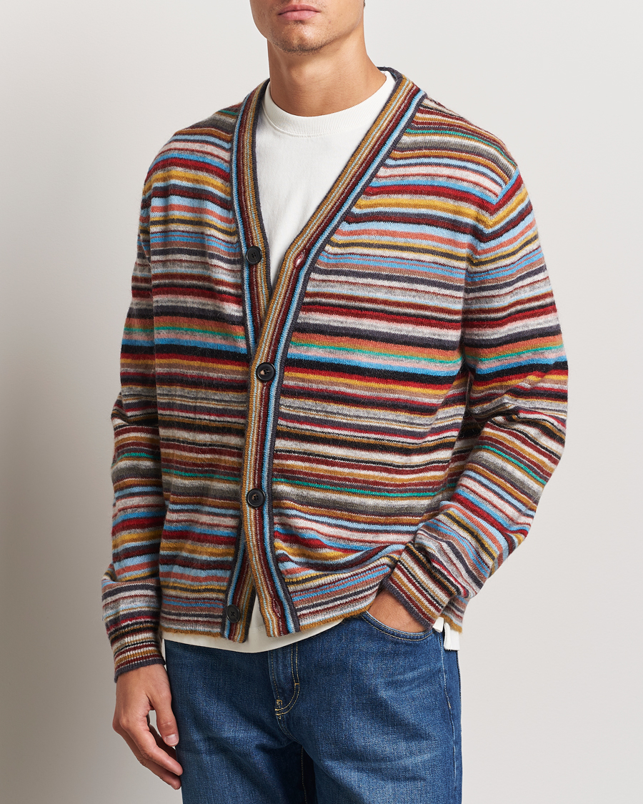 Herre | Trøjer | Paul Smith | Striped Wool Cardigan Multi