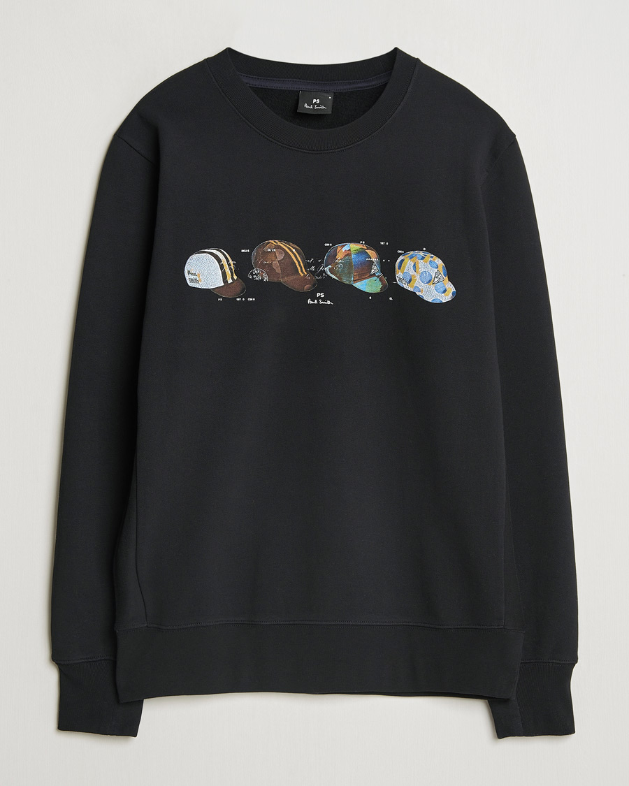 Herre | Trøjer | PS Paul Smith | Cycling Caps Crew Neck Sweatshirt Black