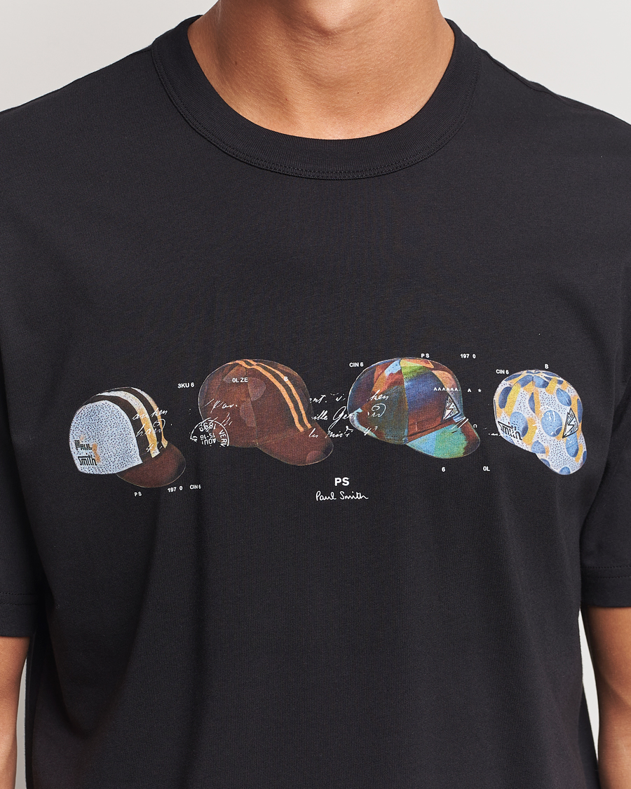Herre | T-Shirts | PS Paul Smith | Cycling Caps Crew Neck T-Shirt Black