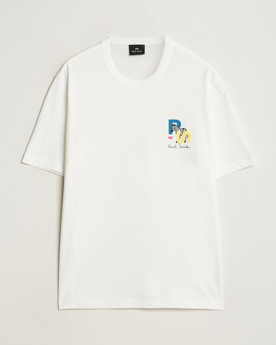 Herre | T-Shirts | PS Paul Smith | PS Zebra Crew Neck T-Shirt White