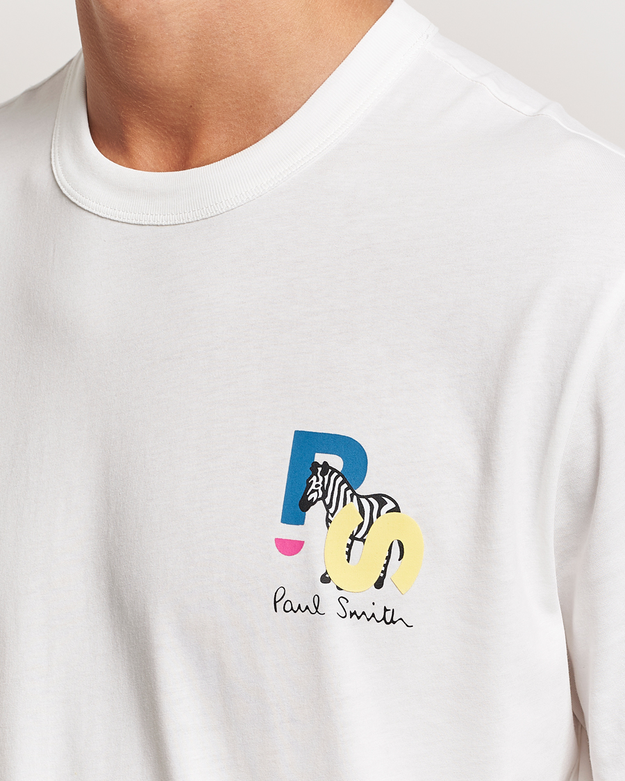 Herre | T-Shirts | PS Paul Smith | PS Zebra Crew Neck T-Shirt White
