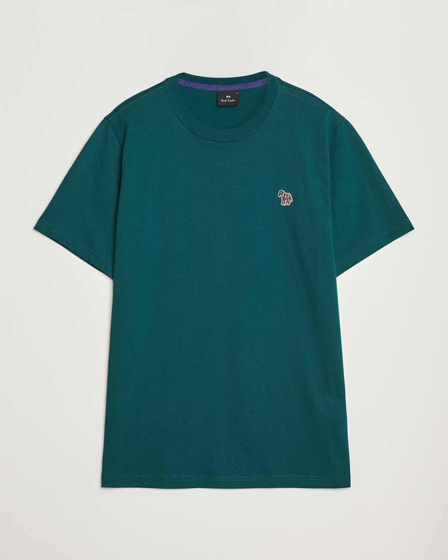 Herre | T-Shirts | PS Paul Smith | Organic Cotton Zebra T-Shirt Green