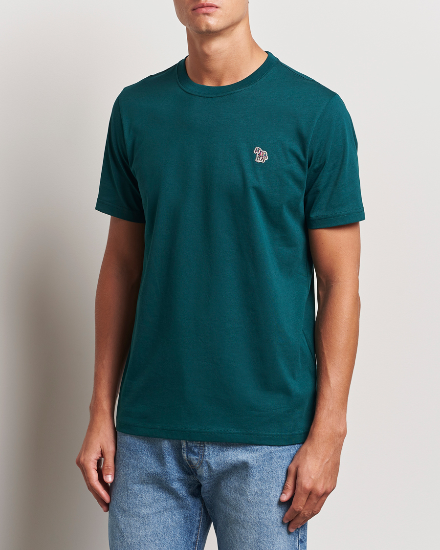 Herre | T-Shirts | PS Paul Smith | Organic Cotton Zebra T-Shirt Green