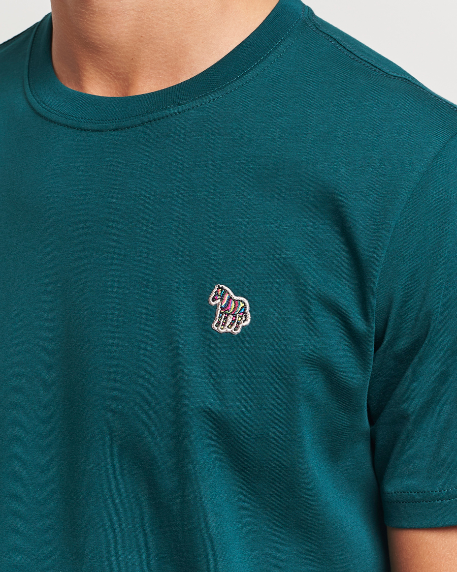 Herre | T-Shirts | PS Paul Smith | Organic Cotton Zebra T-Shirt Green