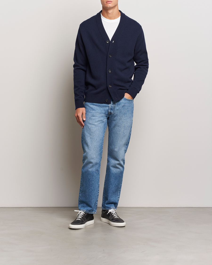Herre | Trøjer | PS Paul Smith | Merino Wool Cardigan Navy