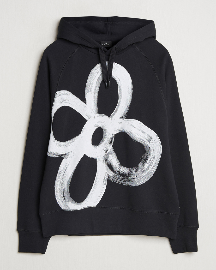 Herre | Trøjer | PS Paul Smith | Happy Flower Hoodie Black