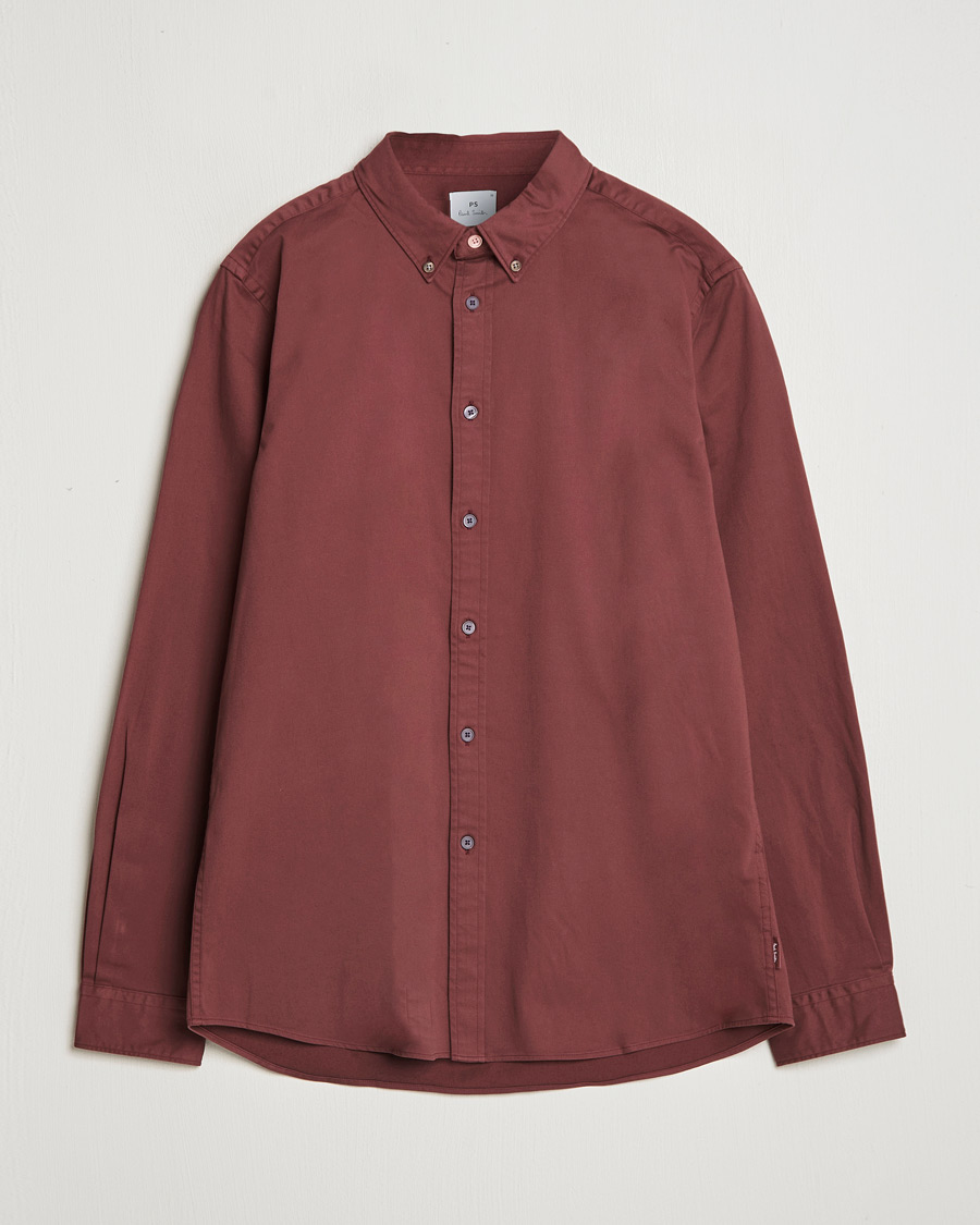 Herre | Skjorter | PS Paul Smith | Regular Fit Cotton Shirt Dark Red