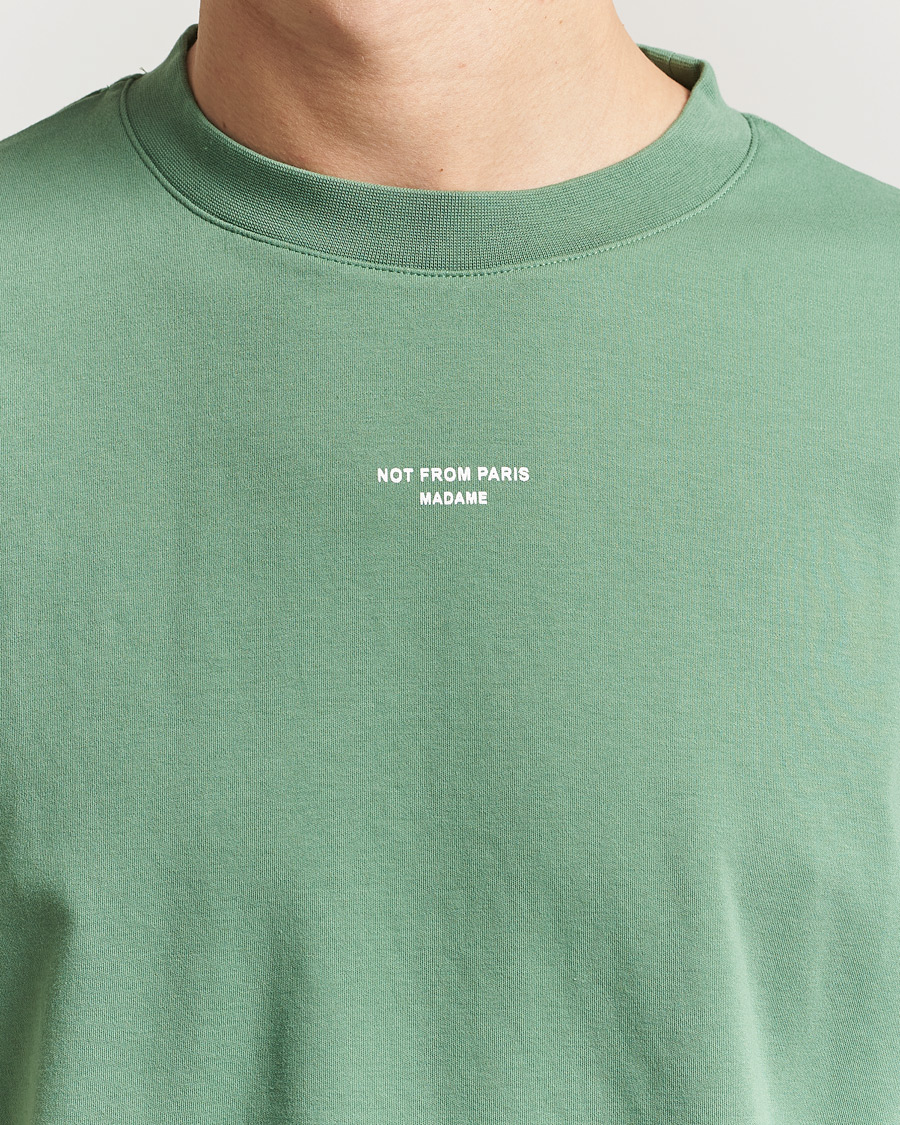 Herre | T-Shirts | Drôle de Monsieur | Classic Slogan T-Shirt Water Green