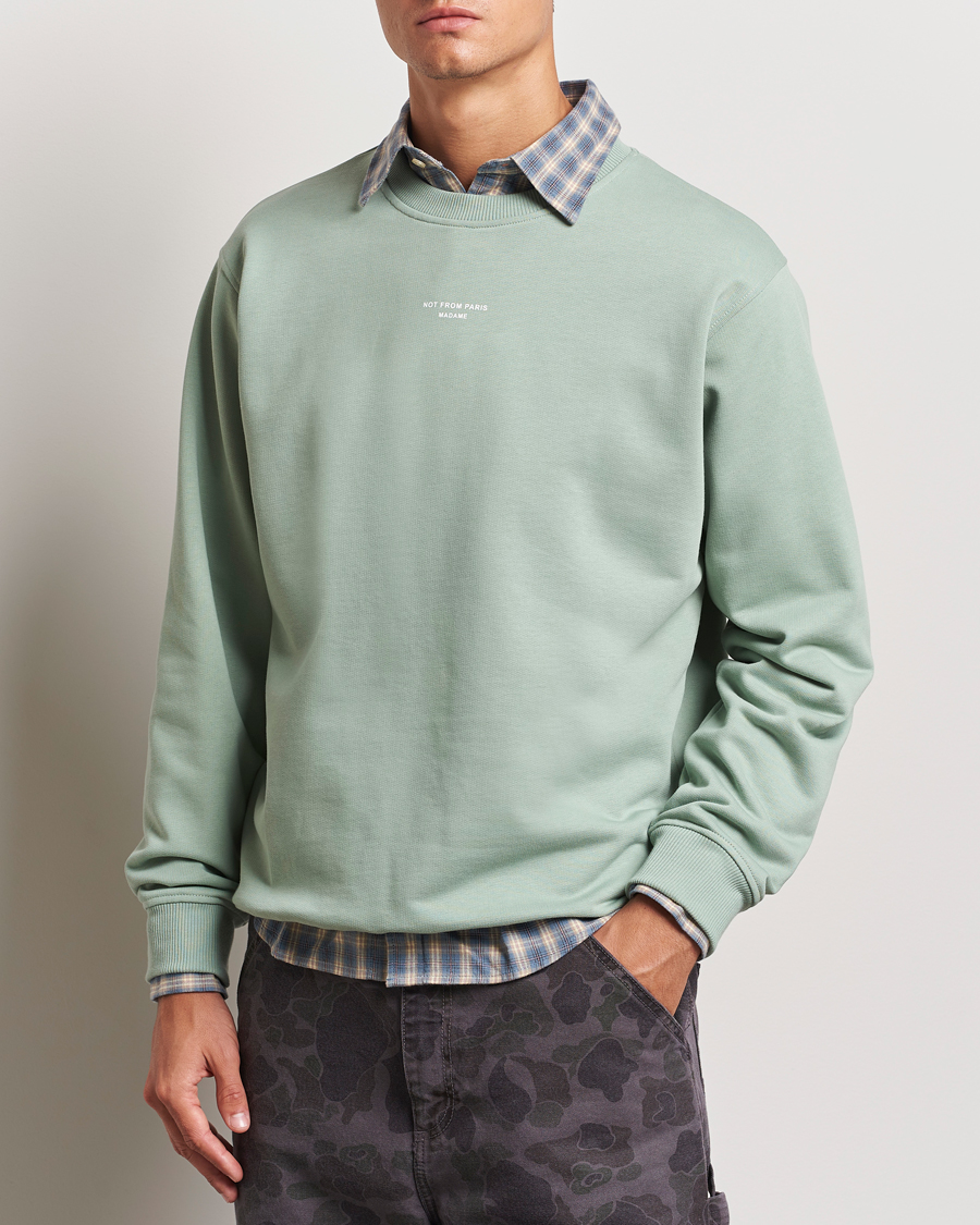 Herre | Trøjer | Drôle de Monsieur | Classic Slogan Sweatshirt Water Green