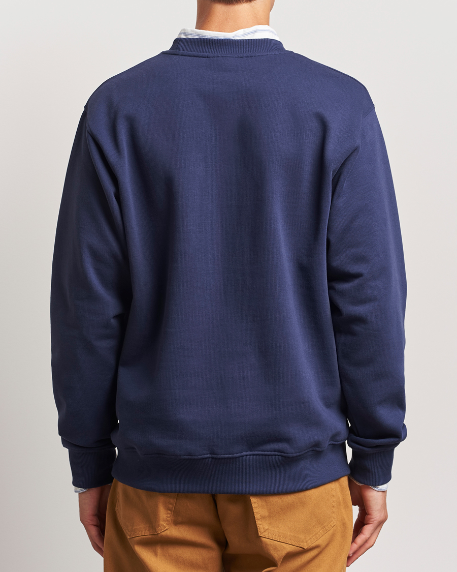 Herre | Trøjer | Drôle de Monsieur | Flower Slogan Sweatshirt Dark Navy
