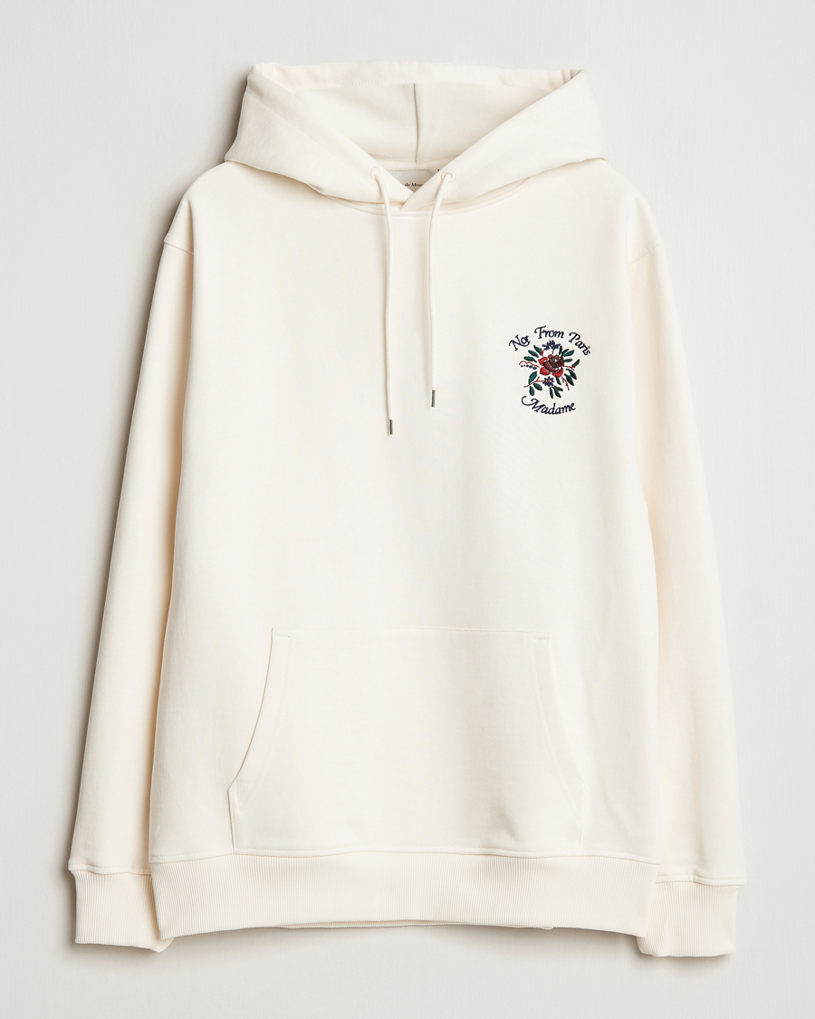 Herre | Trøjer | Drôle de Monsieur | Flower Slogan Hoodie Cream