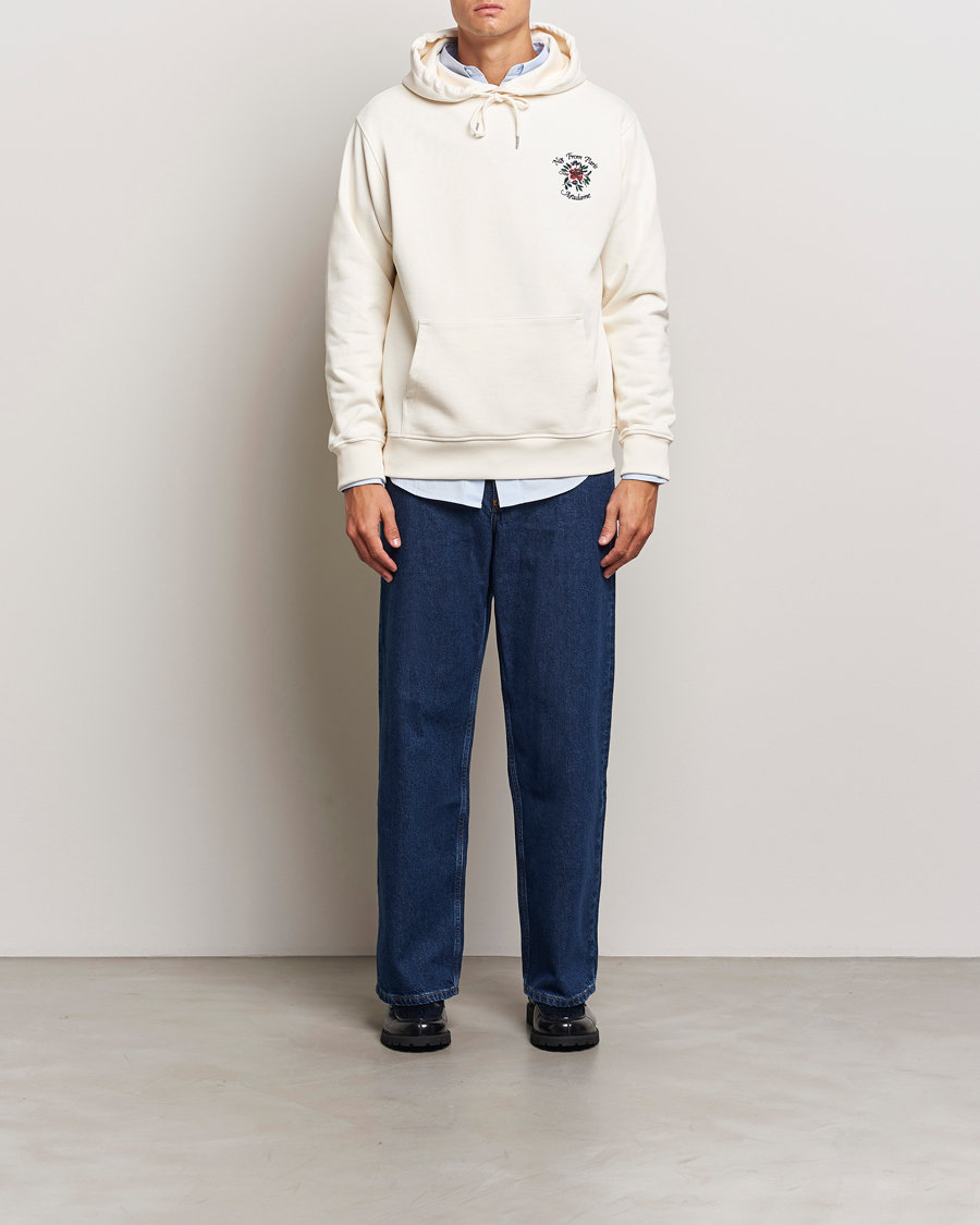 Herre | Trøjer | Drôle de Monsieur | Flower Slogan Hoodie Cream