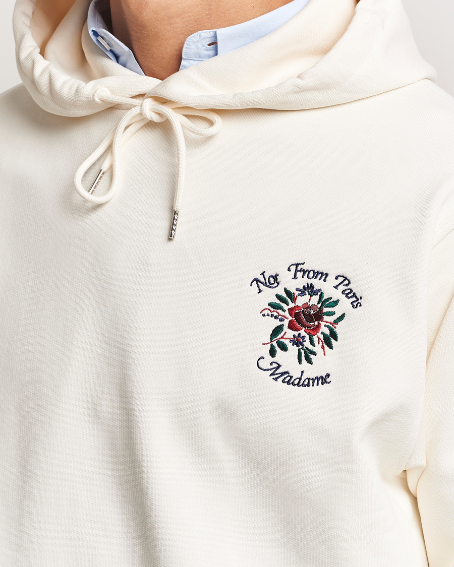 Herre | Trøjer | Drôle de Monsieur | Flower Slogan Hoodie Cream
