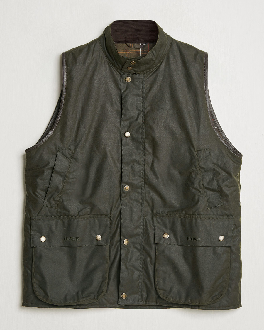 Herre | Jakker | Baracuta | x Barbour Wax Gilet Olive