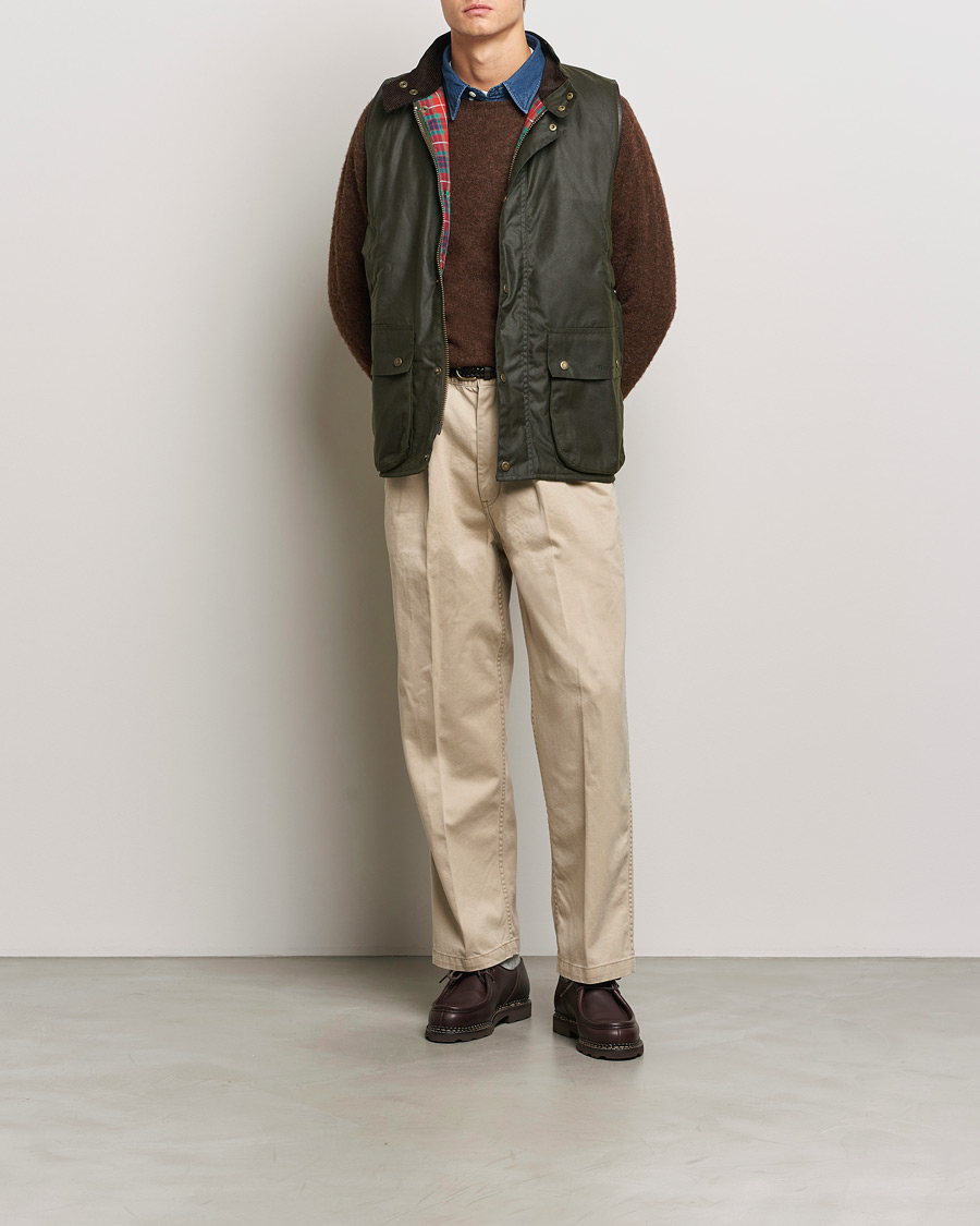 Herre | Jakker | Baracuta | x Barbour Wax Gilet Olive