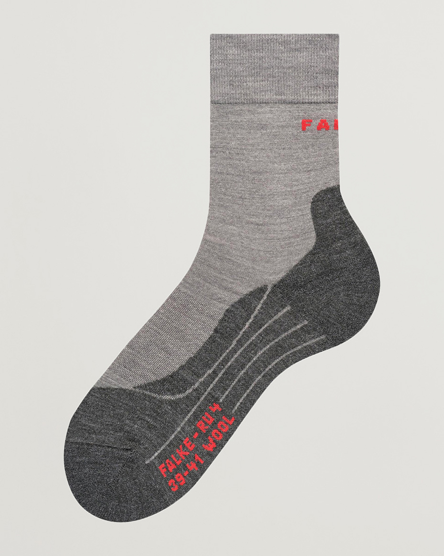 Herre | Undertøj | Falke Sport | RU4 Endurance Wool Running Socks Light Grey Mel