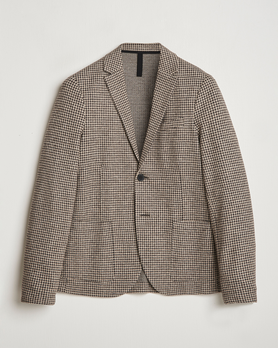 Herre | Blazere & jakker | Harris Wharf London | Two Button Houndstooth Blazer Beige
