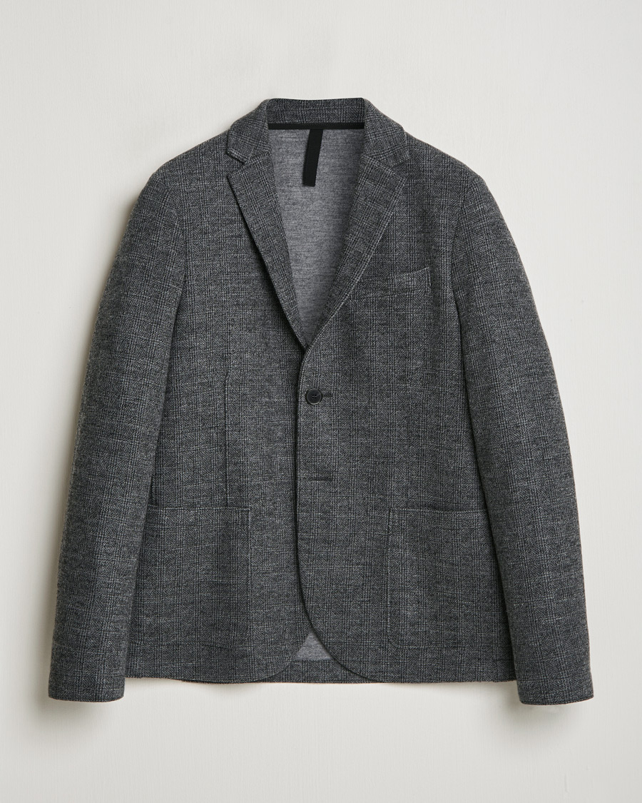 Herre | Blazere & jakker | Harris Wharf London | Two Button Prince Of Wales Blazer Grey/Black