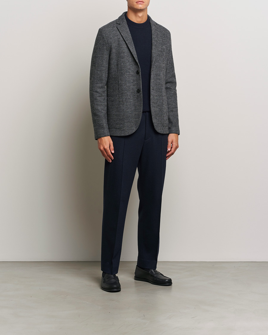 Herre | Blazere & jakker | Harris Wharf London | Two Button Prince Of Wales Blazer Grey/Black