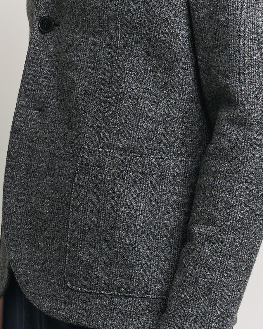 Herre | Blazere & jakker | Harris Wharf London | Two Button Prince Of Wales Blazer Grey/Black