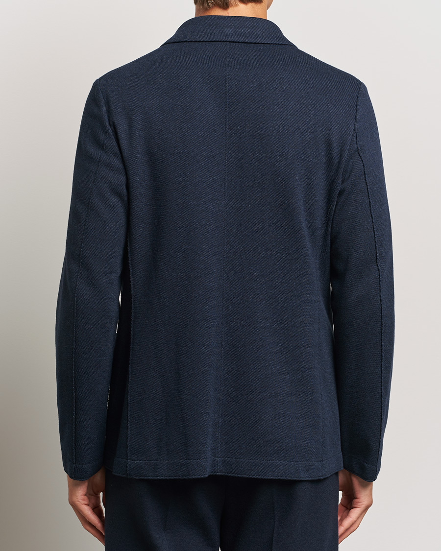Herre | Blazere & jakker | Harris Wharf London | Double Breasted Peak Lapel Jersey Blazer Navy Twill