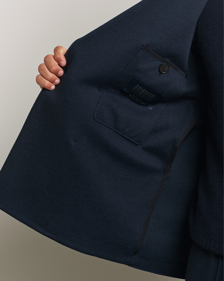 Herre | Blazere & jakker | Harris Wharf London | Double Breasted Peak Lapel Jersey Blazer Navy Twill