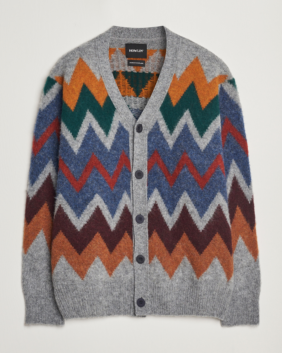 Herre | Trøjer | Howlin' | Brushed Wool Cardigan Med Grey
