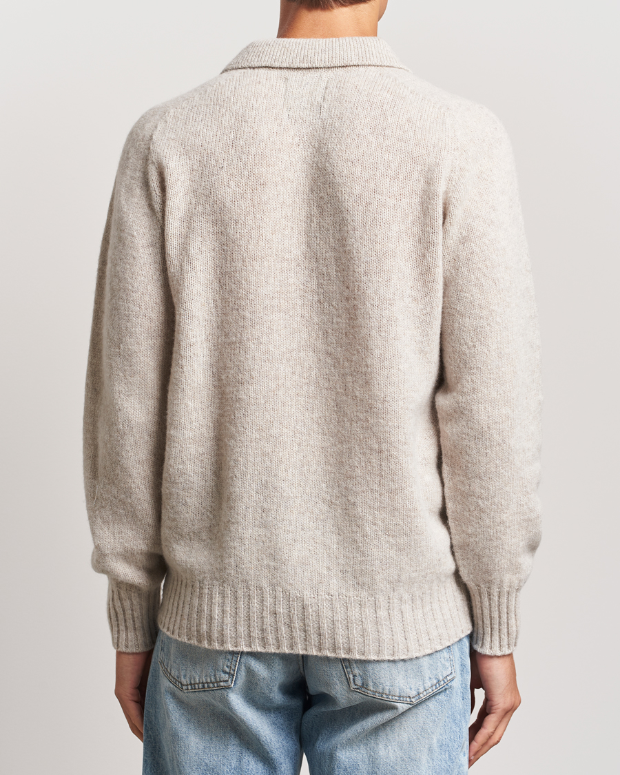 Herre | Trøjer | Howlin' | Brushed Wool Polo Cosmic Latte