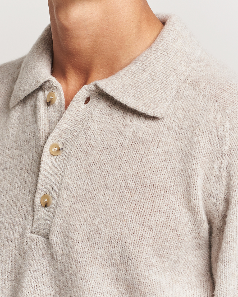 Herre | Trøjer | Howlin' | Brushed Wool Polo Cosmic Latte