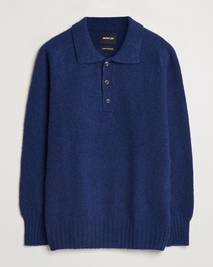 Herre | Trøjer | Howlin' | Brushed Wool Polo Magic Blue