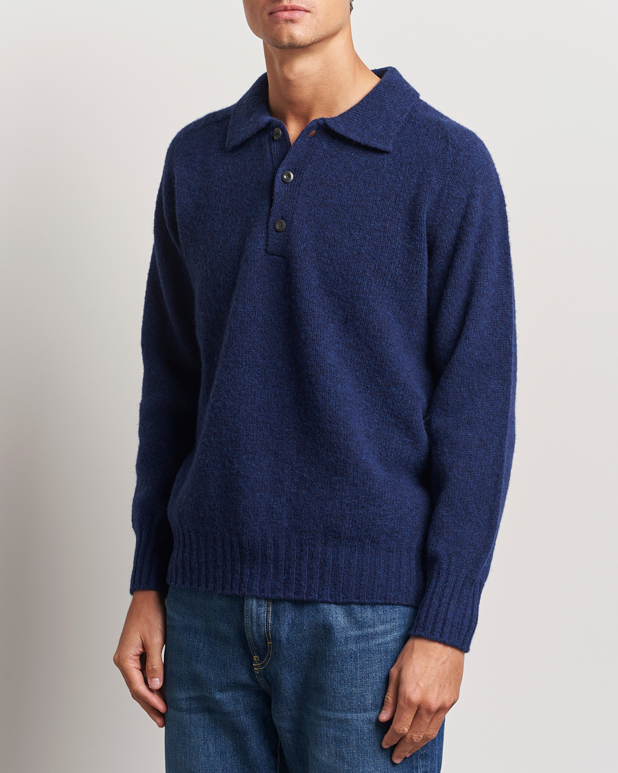 Herre | Trøjer | Howlin' | Brushed Wool Polo Magic Blue