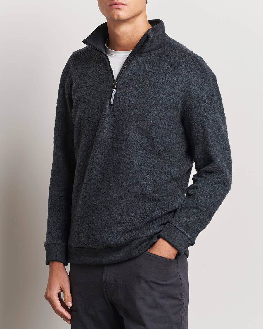 Herre | Trøjer | Houdini | Alto Wool/Tencel Half Zip True Black