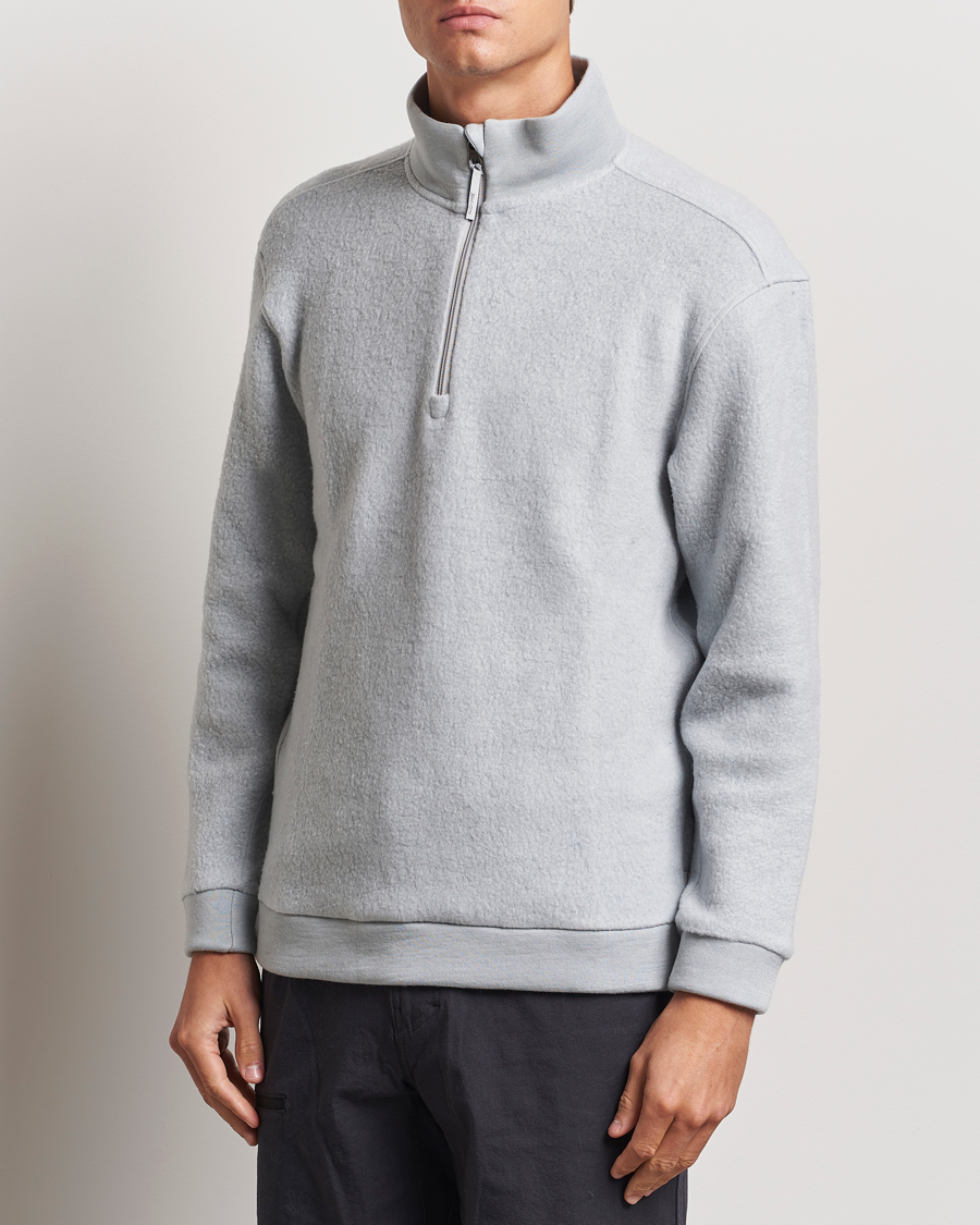 Herre | Trøjer | Houdini | Alto Wool/Tencel Half Zip Cloudy Grey