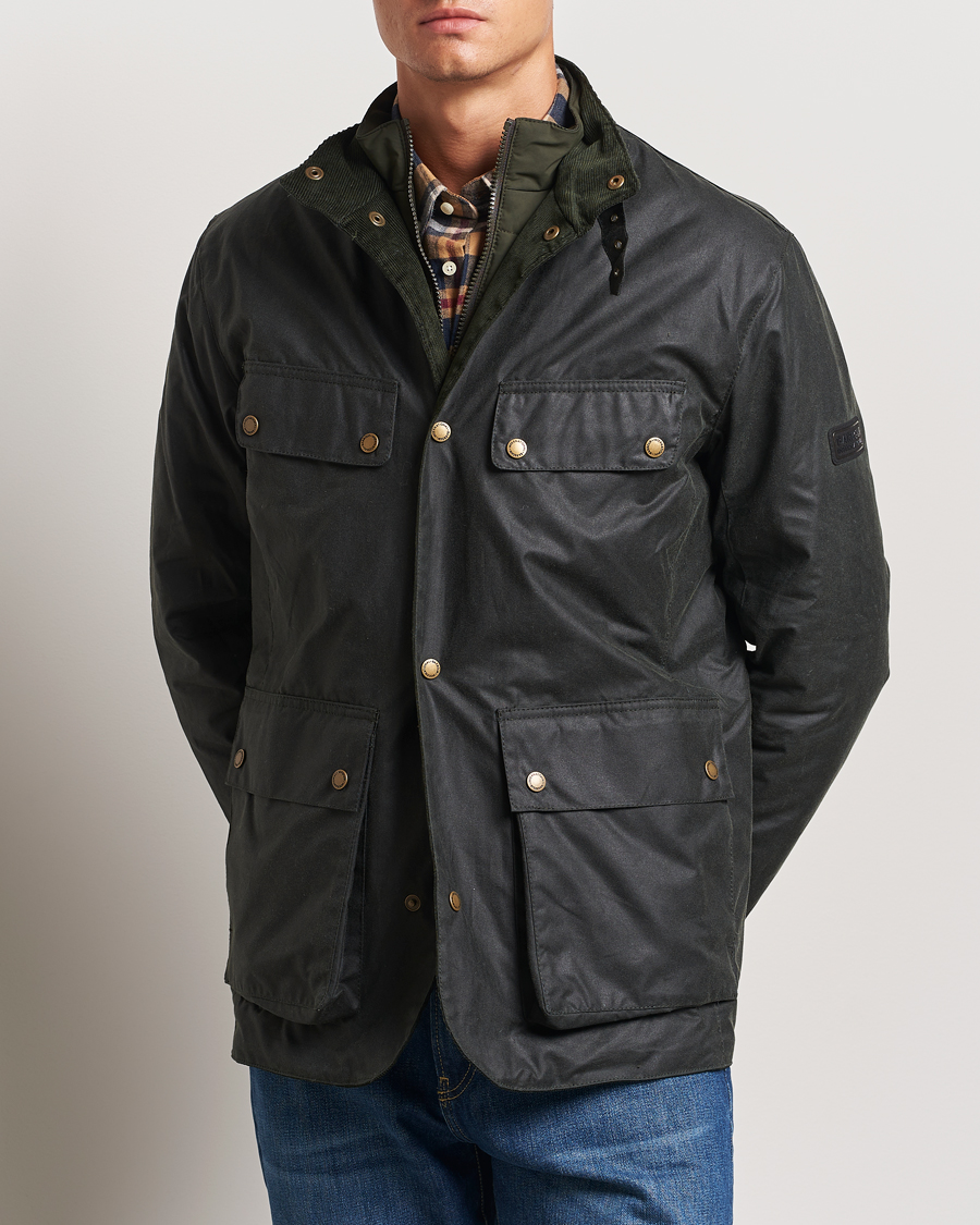 Herre | Jakker | Barbour International | Wellstone Wax Jacket Sage