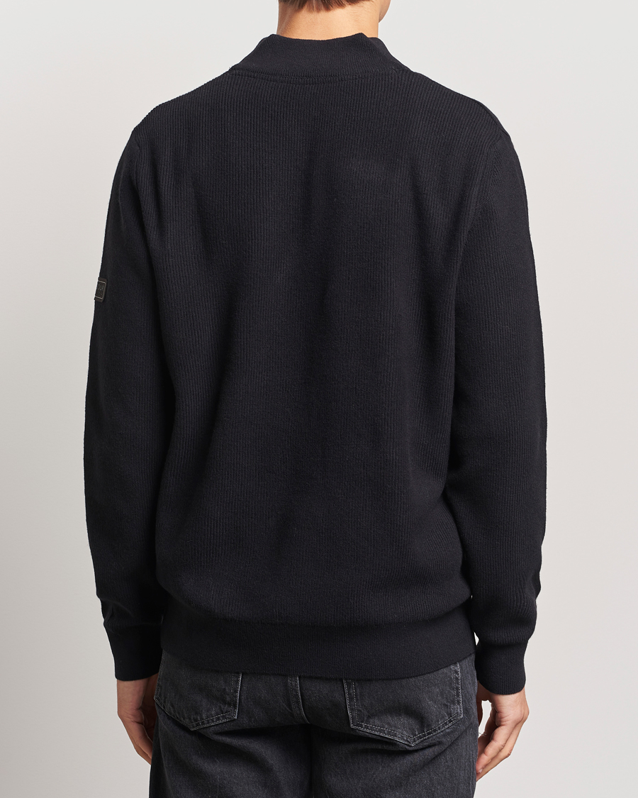 Herre | Trøjer | Barbour International | Crawley Wool/Cotton Half Zip Black
