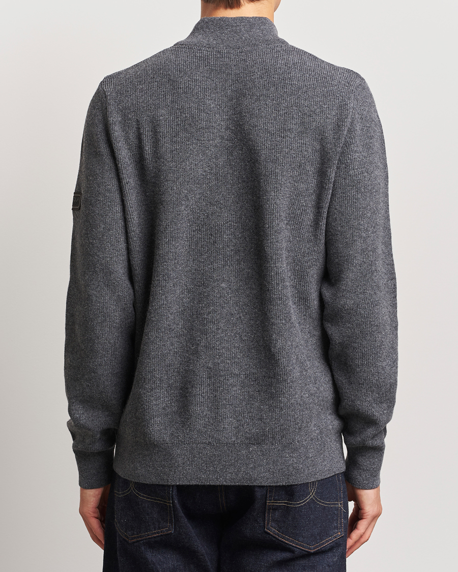 Herre | Trøjer | Barbour International | Crawley Wool/Cotton Half Zip Charcoal