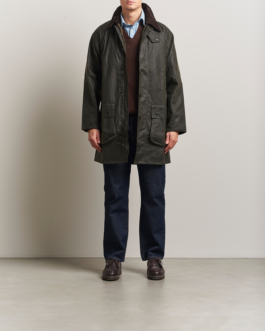 Herre | Jakker | Barbour Lifestyle | Border Wax Coat Archive Olive