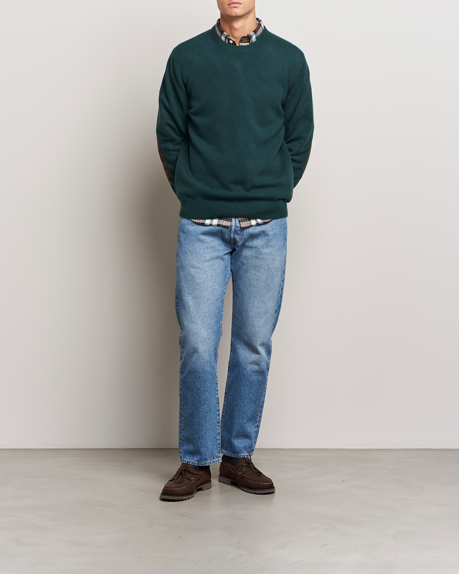 Herre | Trøjer | Barbour Lifestyle | Patch Crew Evergreen